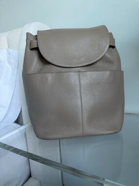 Cuyana Leather Backpack 13-inch in Taupe